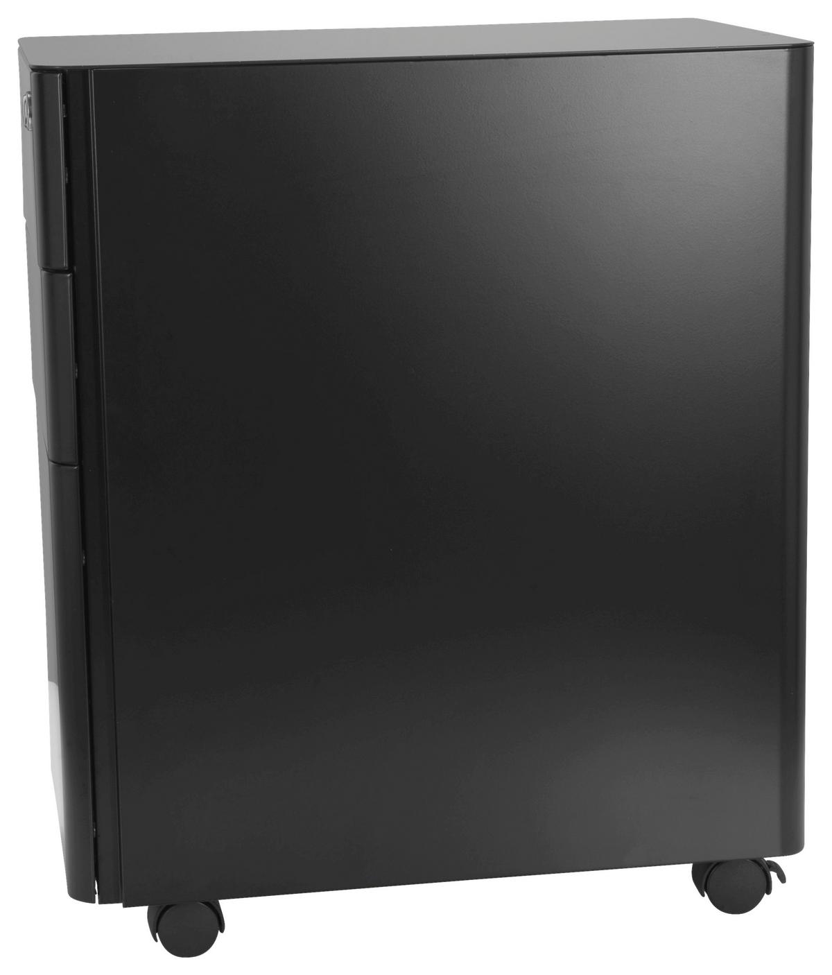 Predalnik Na Kolescih Color I, Črna - črna, Moderno, kovina/umetna masa (30/59/50cm) - MID.YOU