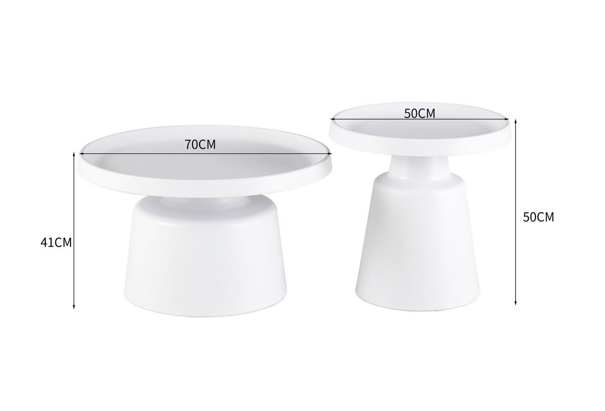Stolić Camden - bijela, Lifestyle, metal (70/50/70/50/41/50cm) - Modern Living