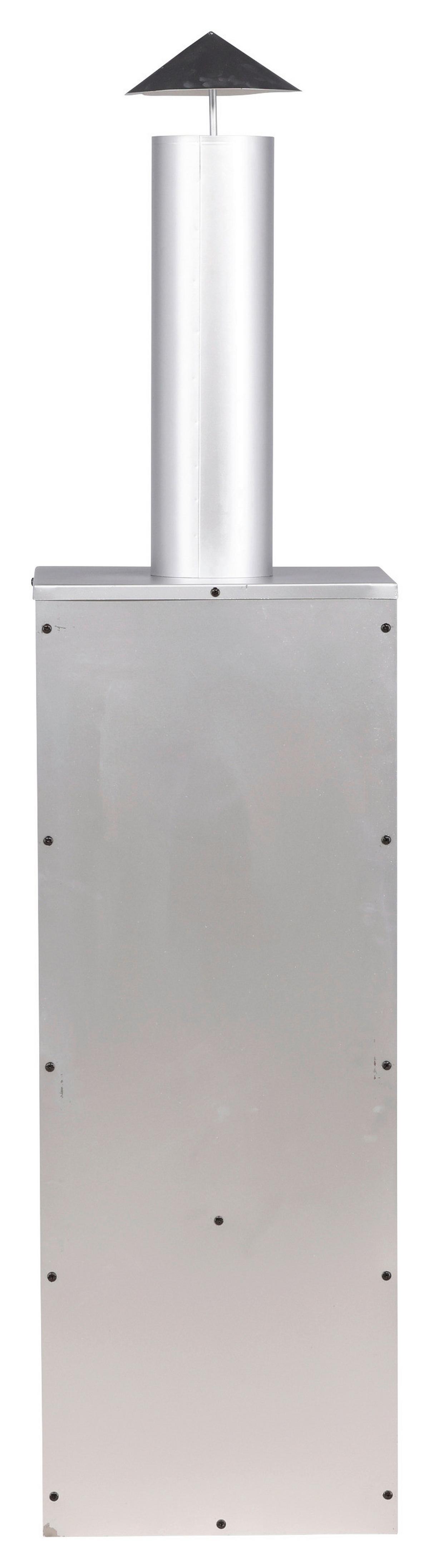 Feuerstelle Makarima ca. 45x199x45 cm Silber - Silberfarben, KONVENTIONELL, Metall (45/199/45cm) - Gardenson