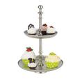 Etagere Mirella in Silberfarben - Silberfarben, Metall (22,5/22,5/34cm)