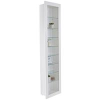 Falivitrin Fehér 8 Üvegpolccal Boni - fehér, Modern, faalapú anyag/Üveg (42/168,5/17cm)