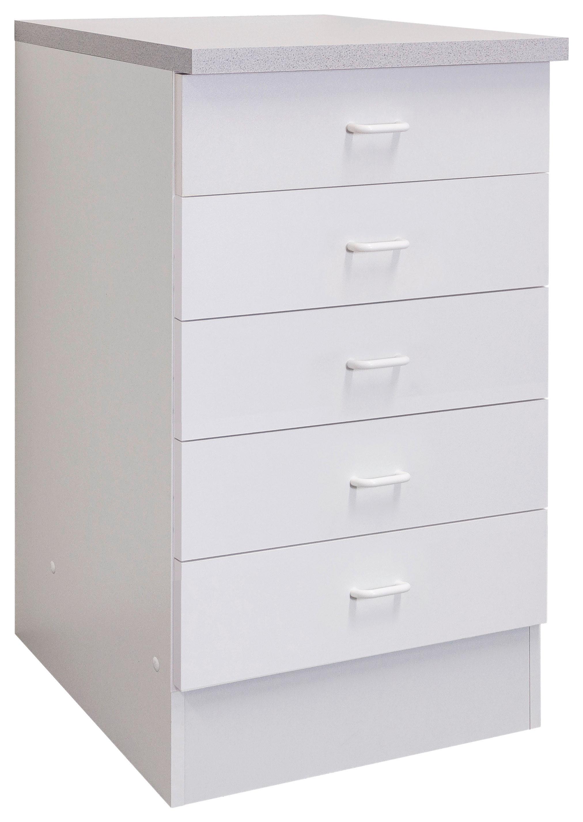 CORP CU SERTARE BUCĂTĂRIE SPEED  US 5-50-50 W - gri deschis/alb, Konventionell, material pe bază de lemn (50/85/50cm)