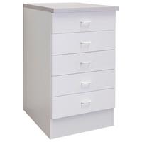 Schubkastenunterschrank Speed Weiß - Hellgrau/Weiß, KONVENTIONELL, Holzwerkstoff/Kunststoff (50/85/50cm)