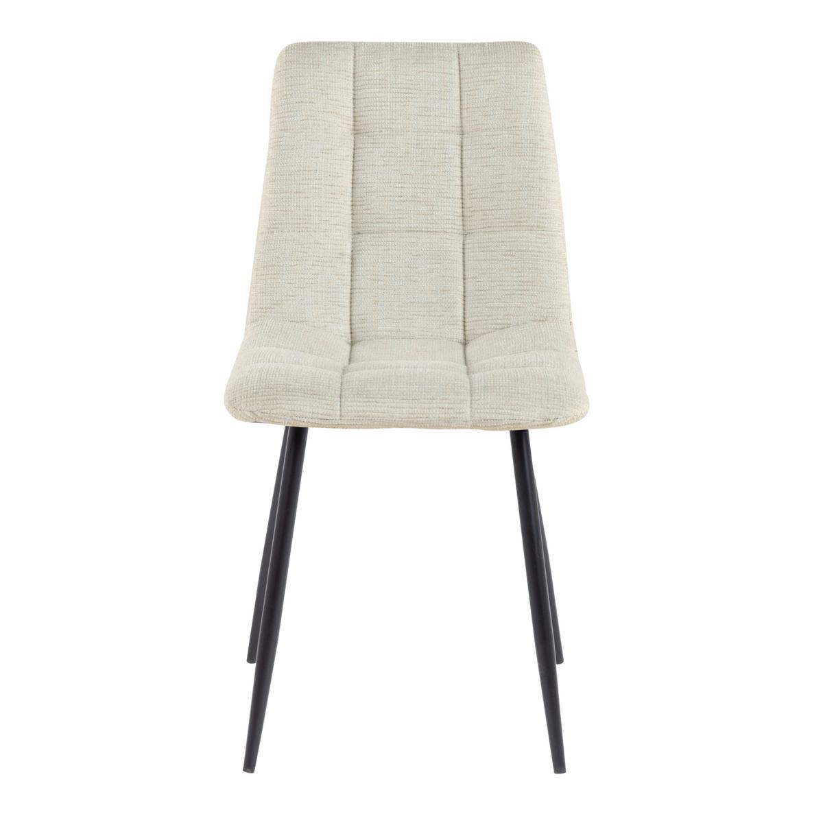 Stol Lech, Bež - črna/bež, Konvencionalno, kovina/tekstil (45/88/55cm)