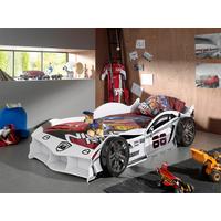 Autobett Max Weiß ca. 90x200 cm - Weiß, MODERN, Holzwerkstoff (90/200cm) - Vipack