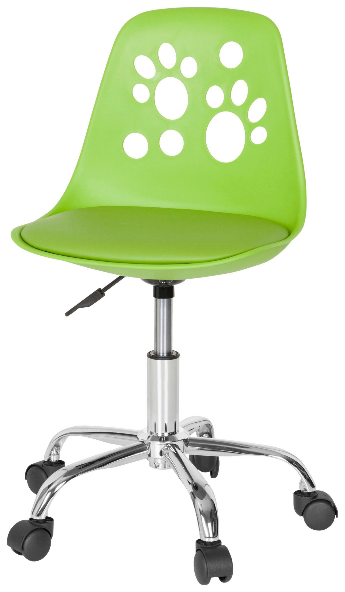 Mladinski Vrtljivi Stol Fancy I, Zelena - zelena, Moderno, umetna masa/tekstil (40/72-82/44cm) - MID.YOU