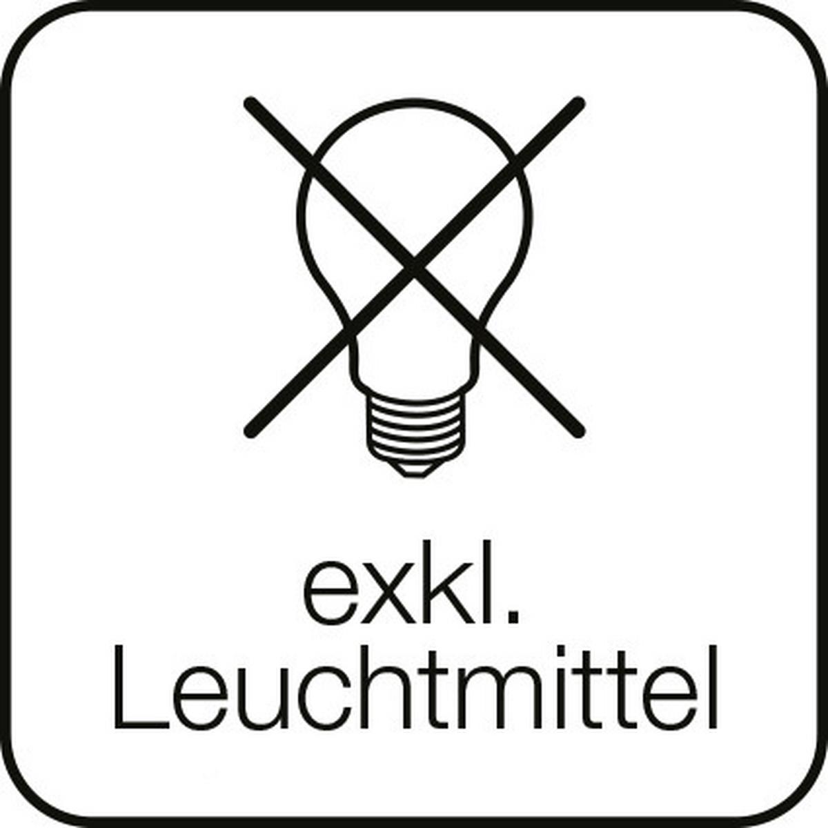Deckenleuchte Kensington in Weiß max. 28 Watt - Chromfarben/Weiß, KONVENTIONELL, Glas/Metall (14.5/52/18.5cm) - Brilliant