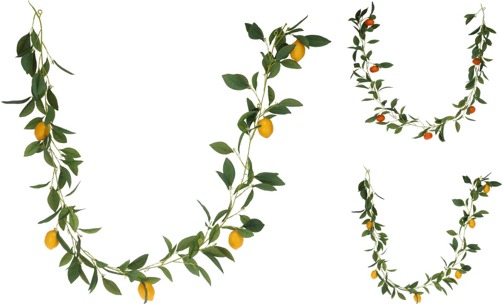 Girland Citrus - zöld, műanyag (180cm)