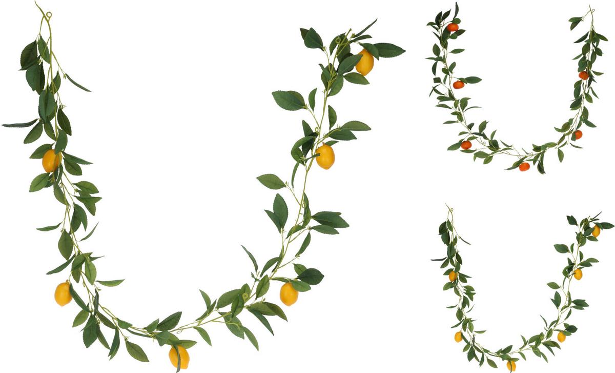 Girland Citrus - zöld, műanyag (180cm)