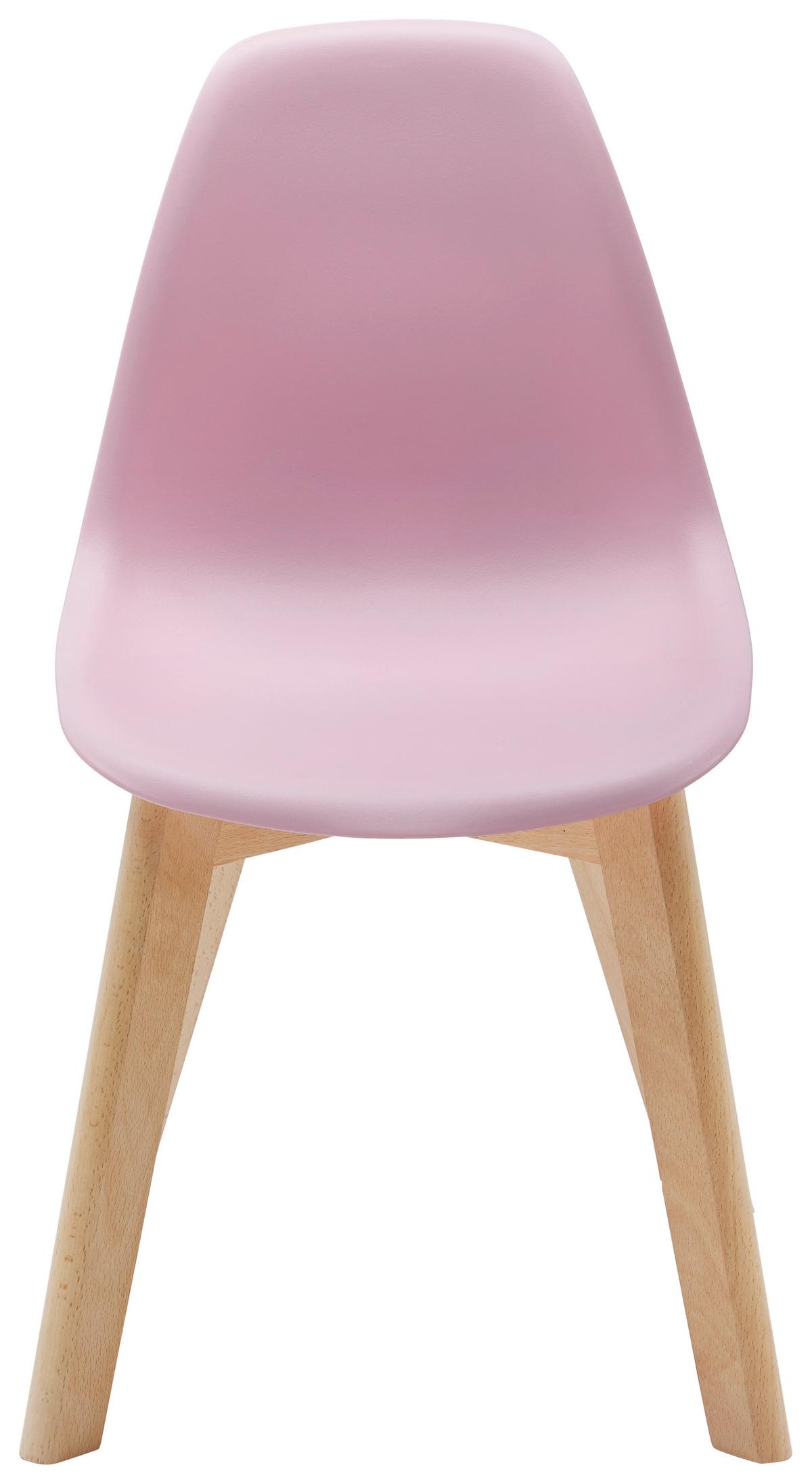 Kinderstuhl Tibby Rosa Kunststoff/Echtholz - Rosa, MODERN, Holz/Kunststoff (30/58/34cm) - Bessagi Kids