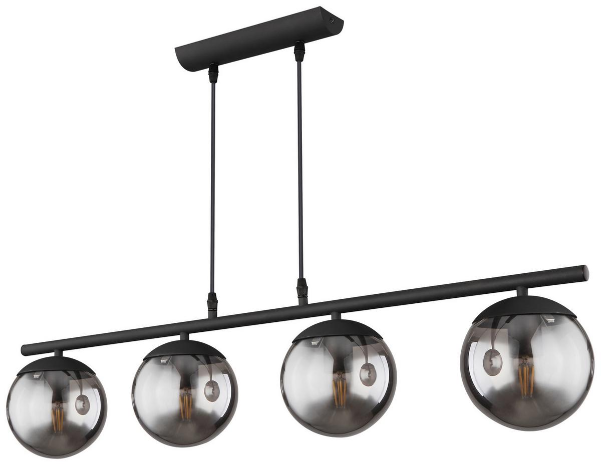 LAMPA WISZĄCA AIGEN - czarny, Design, metal/szkło (90/15/120cm) - Novel