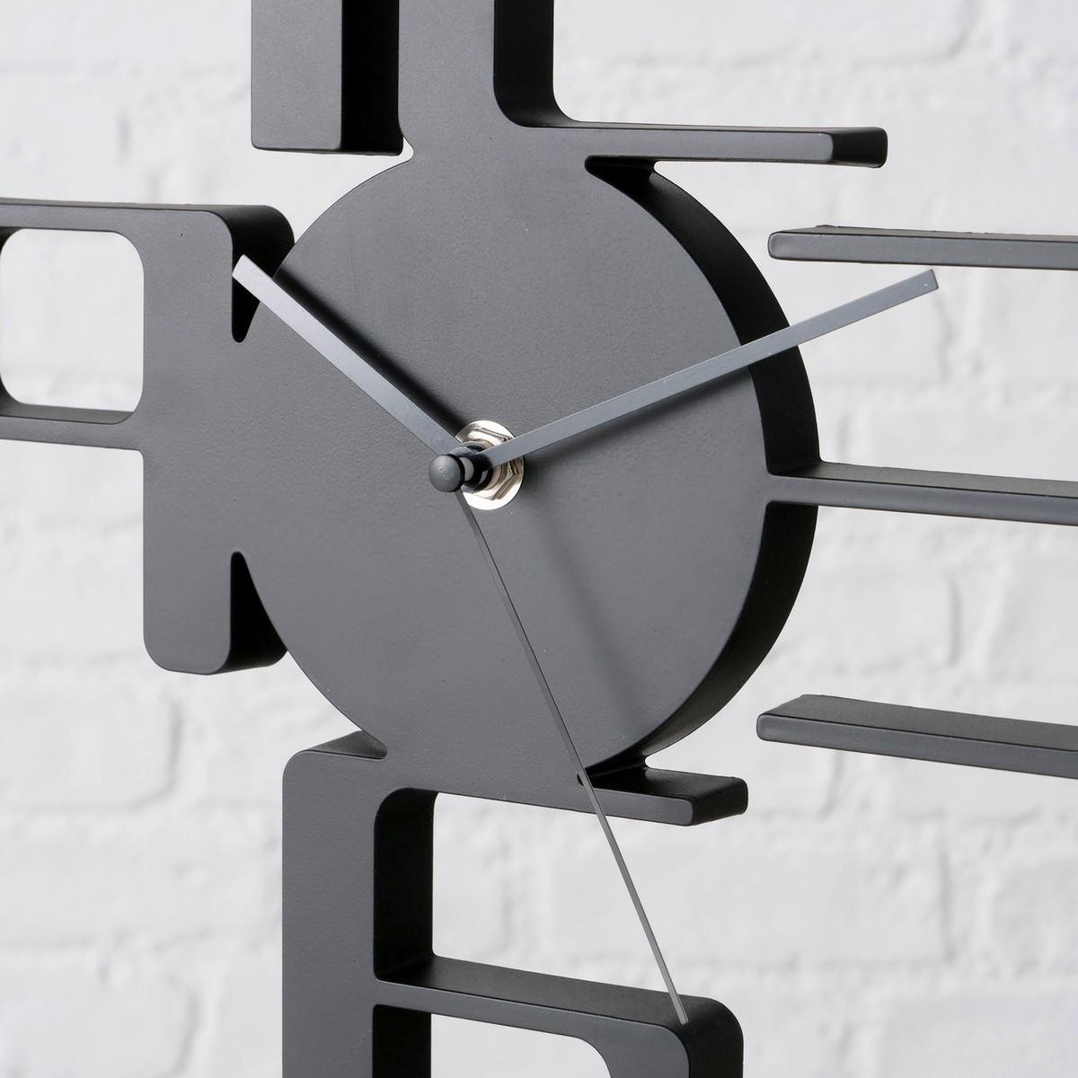 ZEGAR STOŁOWY 2022957 - MODERN LIVING - czarny, Basics, tworzywo sztuczne (25/8/27cm)