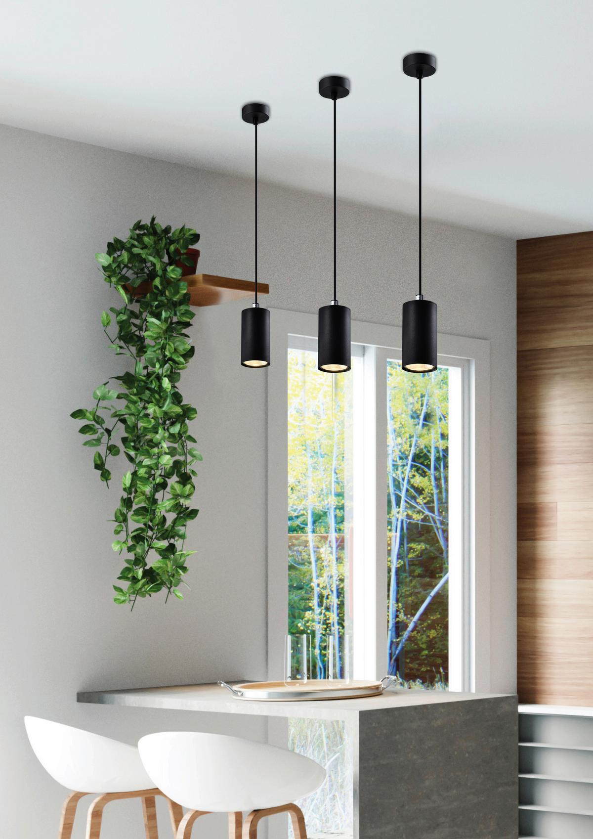 Svjetiljka Viseća 31-78537 - crna, Design, metal (7/7/90cm)