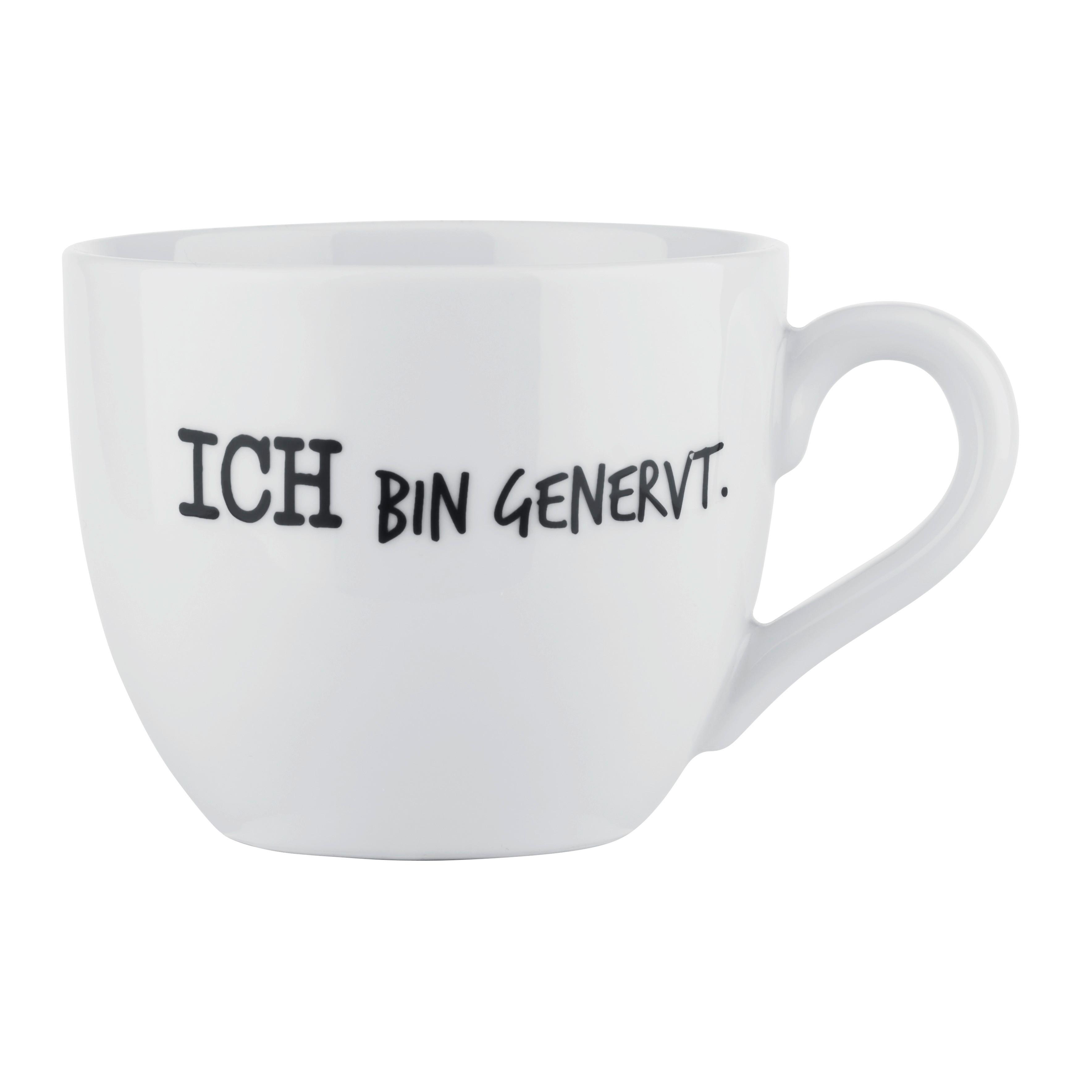 Kaffeetasse Graffiti Schwarz/Weiß ca. 430ml - Schwarz/Weiß, MODERN, Keramik (0,43l) - Mömax