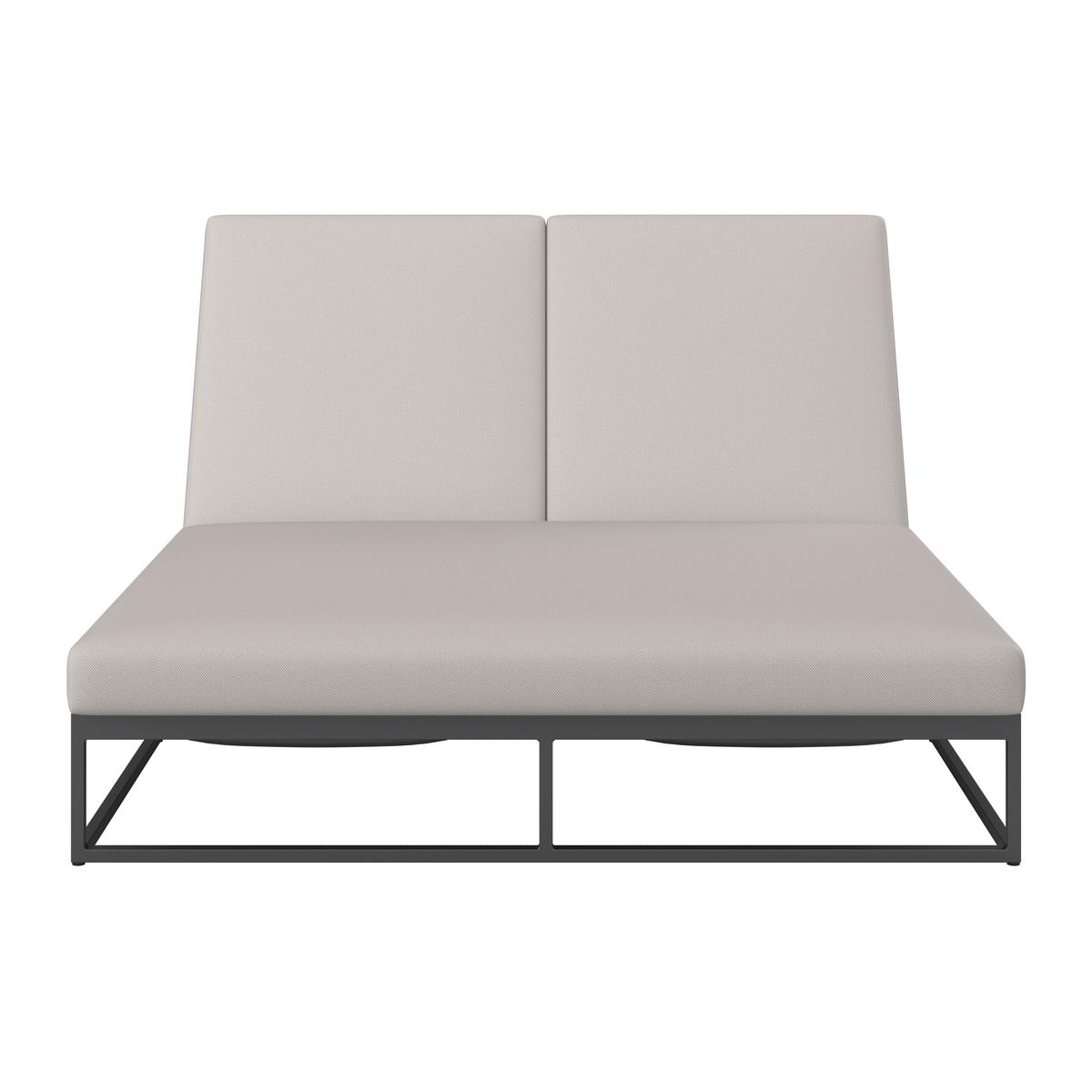 Ležaljka Berry - svijetlo siva, Moderno, metal/tekstil (143/24/200cm) - Bessagi Garden