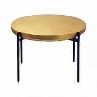 Couchtisch Wl7.654 - Goldfarben/Schwarz, Design, Metall (63/63/41cm) - Livetastic