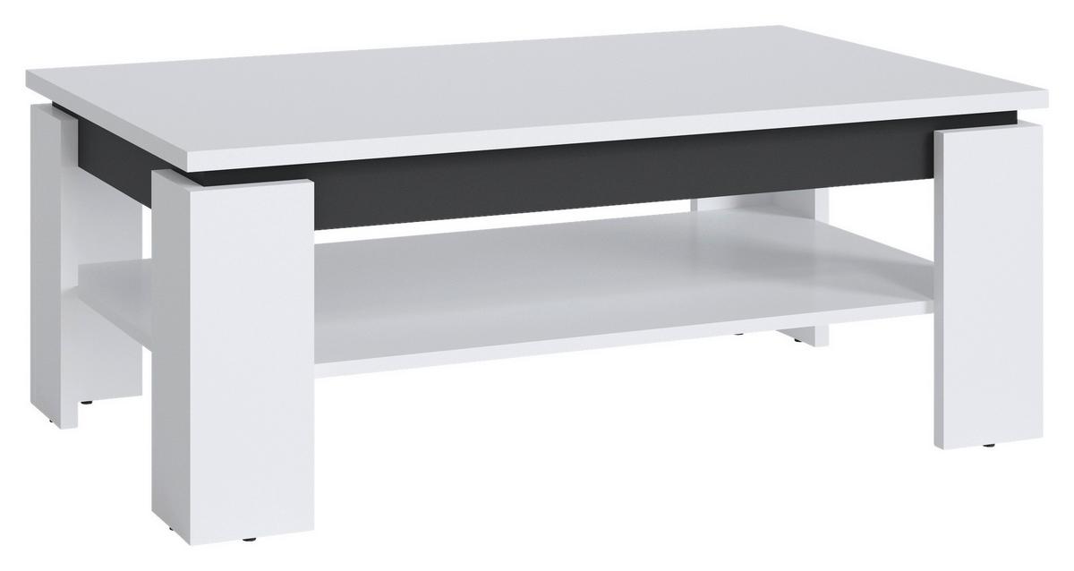 Măsuță de cafea CAMPANIA - alb/antracit, Trend, material pe bază de lemn (110/43/67cm) - Modern Living