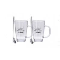 Set de pahare Latte Macchiato - transparent, Basics, sticlă (7,8/12/7,8cm)