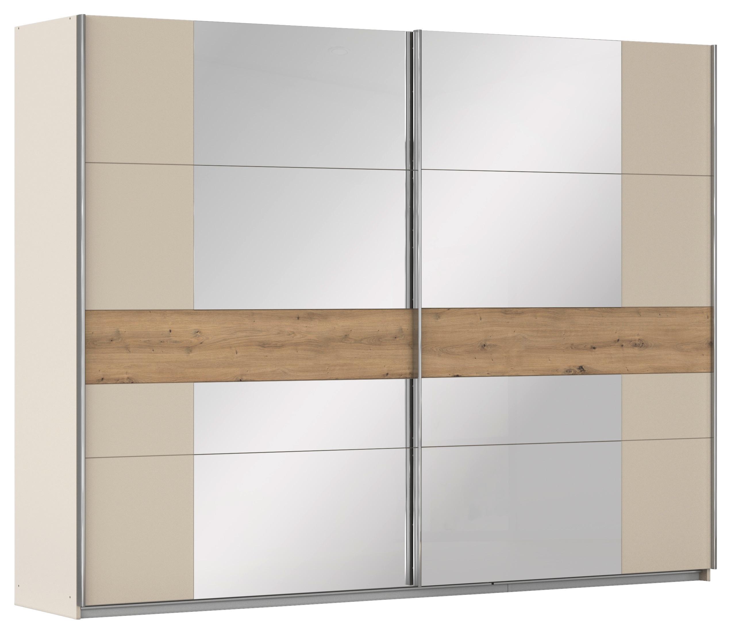 Ormar Sa Kliznim Vratima Calisto - boja hroma/šampanjac, Trendi, metal/pločasti materijal (271/210/62cm) - Modern Living