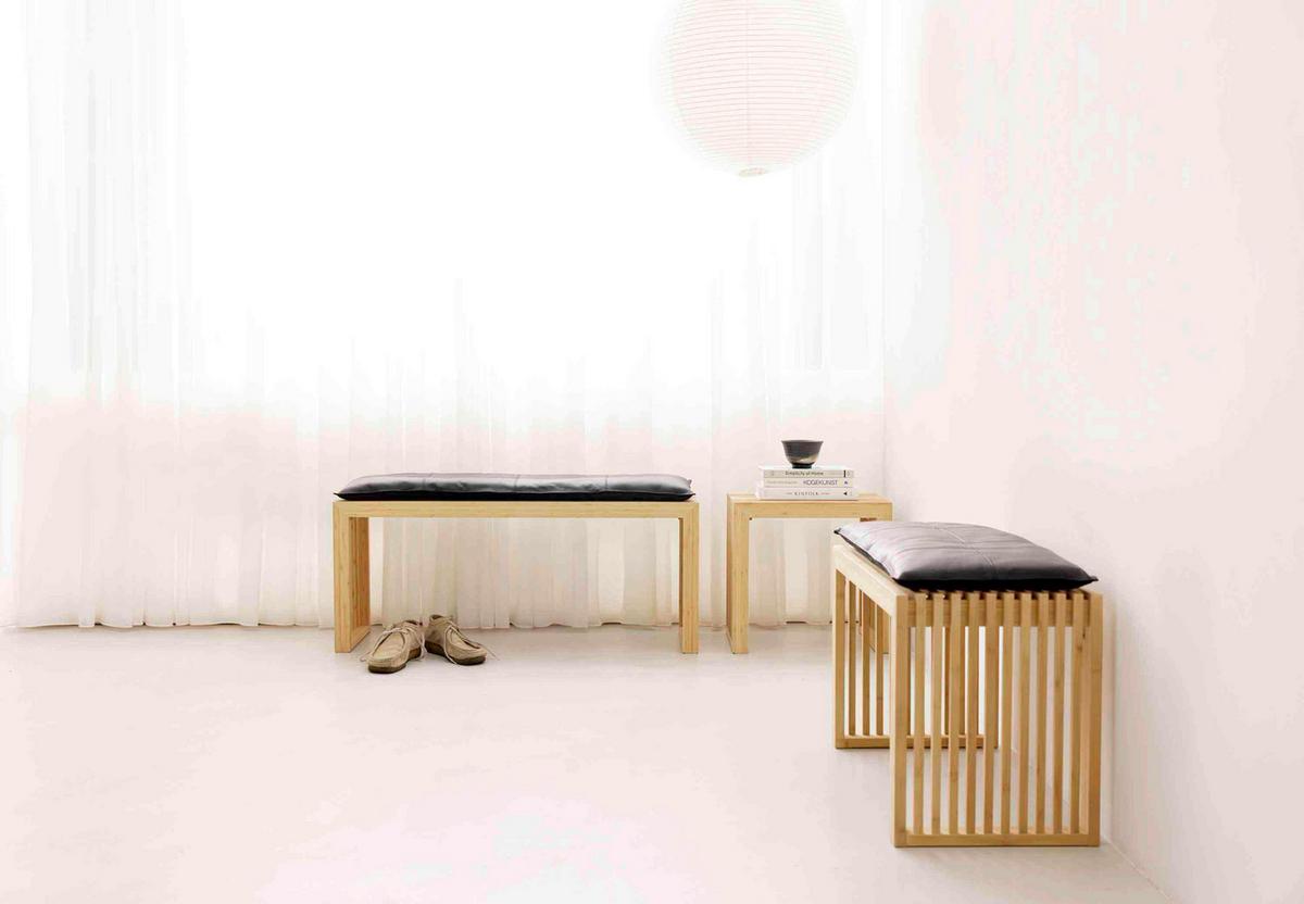 Sitzbank ''Rib'', aus Echtholz, Bambusfarben - Naturfarben, KONVENTIONELL, Holz (104/43/35cm) - MID.YOU