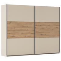 Schwebetürenschrank Ellmau Champagner/Eiche Artisan - Champagner/Eiche Artisan, KONVENTIONELL, Holzwerkstoff/Metall (261/210/59cm) - Based