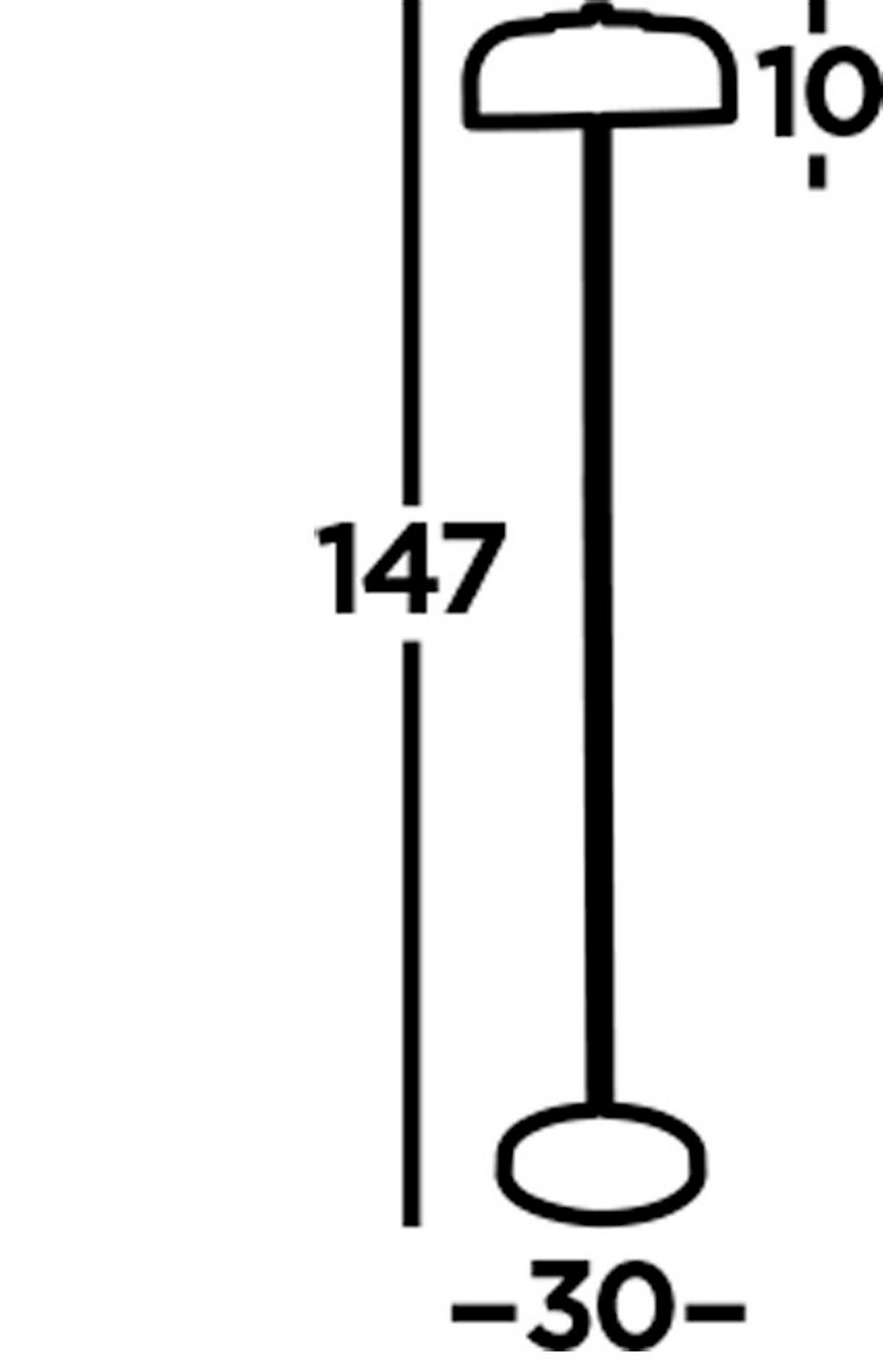 Led Állólámpa Frisbee Eu59802-1sm - fekete, Basics, üveg/fém (30/146cm)