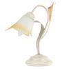 Tischleuchte Lucrezia Avorio Weiß max. 6 Watt - Weiß, Natur, Metall (25/31cm)
