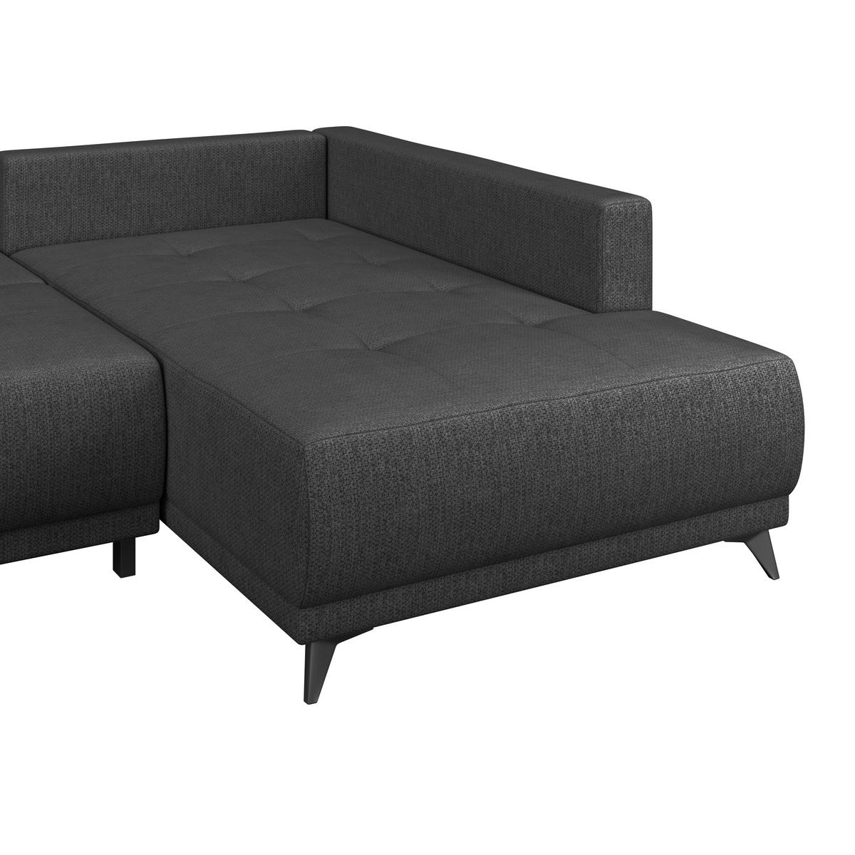 Kutna Garnitura Texas - sivo-smeđa/crna, Konvencionalno, drvo (259/203cm)