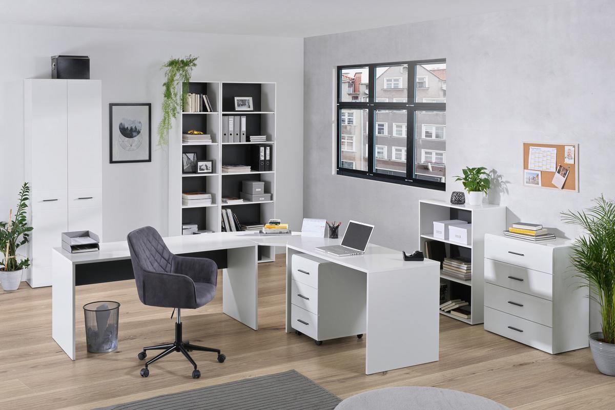 REGAŁ AVANTI - antracytowy/biały, Basics, materiał drewnopochodny/tworzywo sztuczne (75/103,8/40cm) - MID.YOU