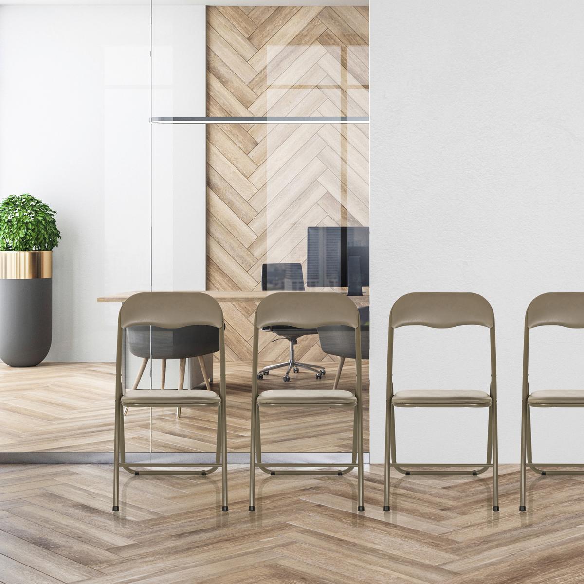 Zložljiv Stol Tudela Basic, Rjavosiva - rjavosiva, Moderno, kovina (44/81/48cm) - MID.YOU