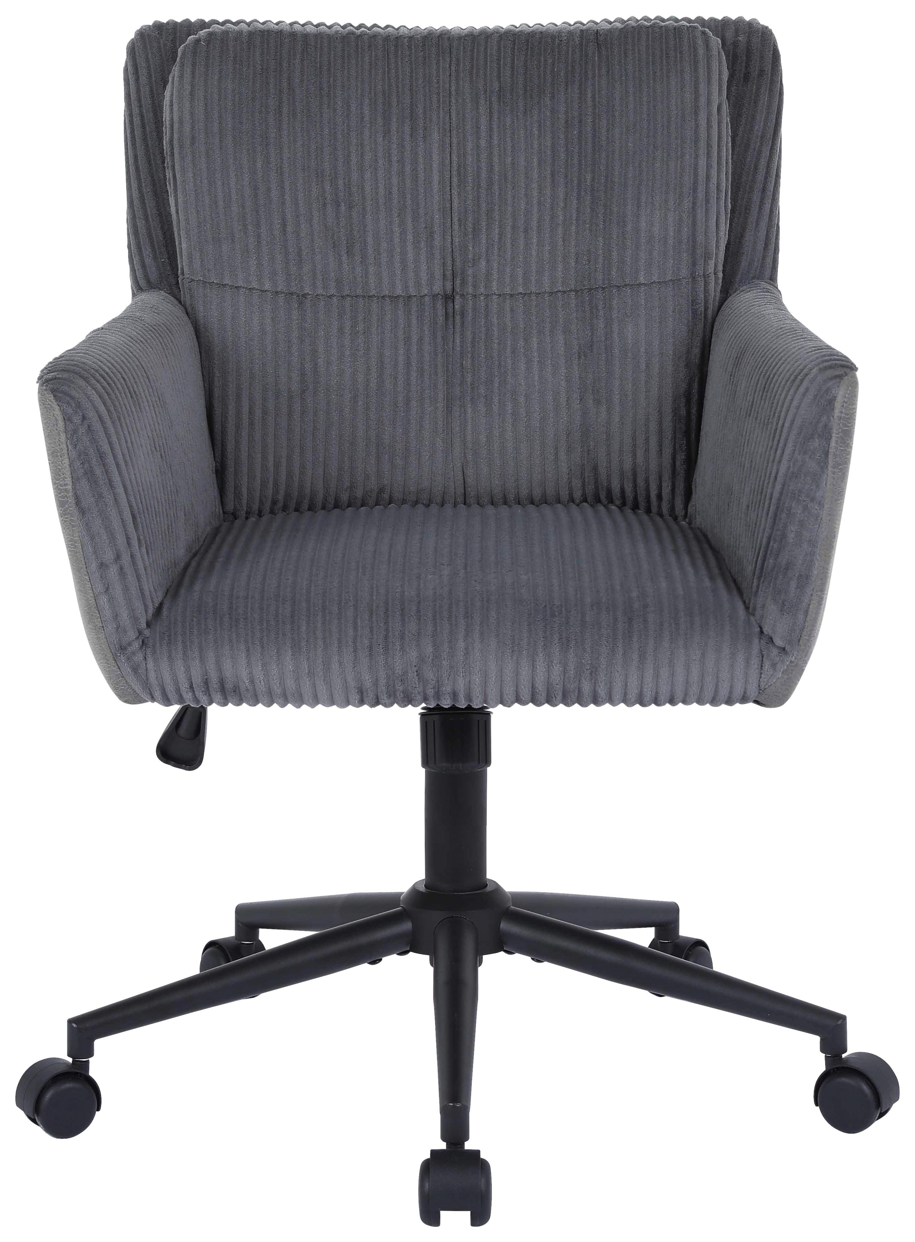 Uredska Stolica Nicole - siva/crna, Moderno, drvo/metal (57/83-91/62cm) - Mömax