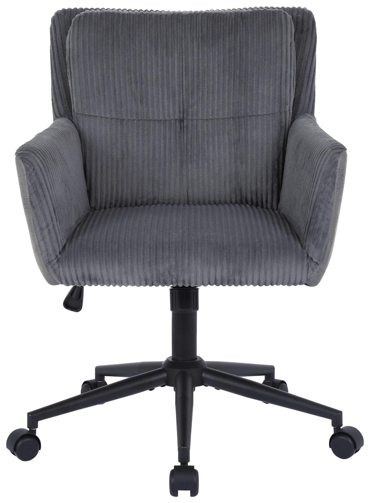 Uredska Stolica Nicole - siva/crna, Moderno, drvo/metal (57/83-91/62cm) - Mömax