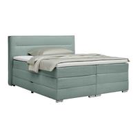 Boxspringbett Papilon Grün ca. 160x200cm - Zinkfarben/Grün, Konventionell, Holz/Holzwerkstoff (160/200cm) - Premium Living