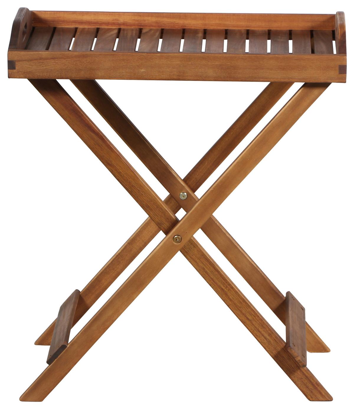 GARTENBEISTELLTISCH 358329 - Akaziefarben, MODERN, Holz (60/40,5/66,5cm) - Siena Garden