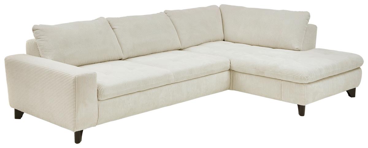 ECKSOFA LANDO - Schwarz/Grau, Modern, Textil/Metall (289/197cm) - Premium Living