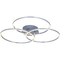 LAMPA SUFITOWA LED FONTANA *SBN* - kolor aluminiowy, Design, tworzywo sztuczne/metal (71/52/9cm) - Novel