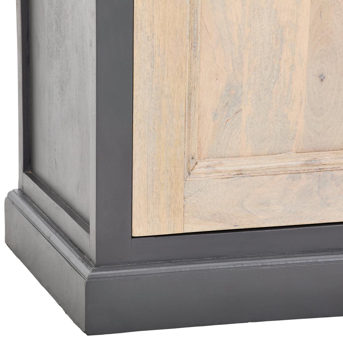 KOMODA WYSOKA HIGHBOARD - kolor naturalny/czarny, Natur, metal/drewno (100/145/40cm) - Livetastic