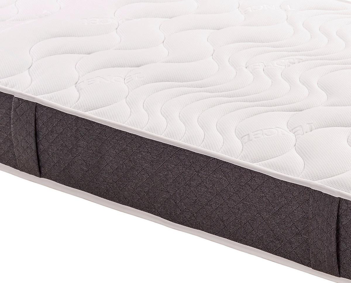 Komfortschaummatratze H2+H3 ca. 90x200 cm - Weiß/Grau, MODERN, Textil (90/200cm)