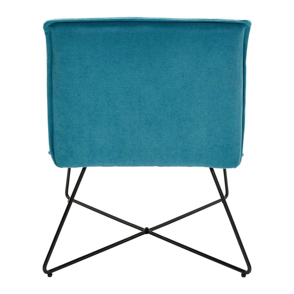Sessel Filip Türkis Webstoff - Türkis, MODERN, Holz/Textil (63/82/69cm) - Bessagi Home