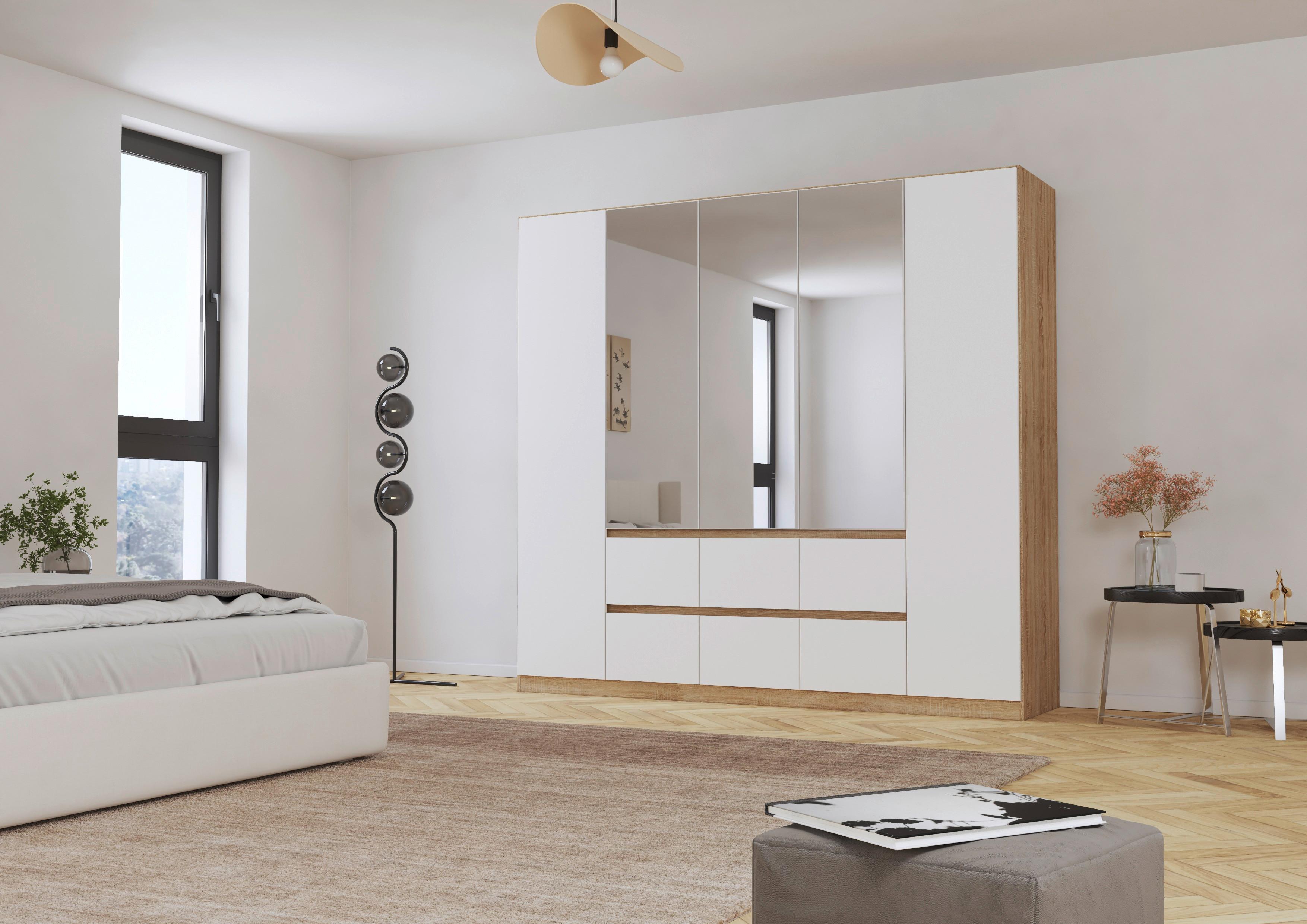Ormar S Klasičnim Vratima Mainz - bijela/boje hrasta, Basics, drvni materijal (226/210/54cm) - Modern Living