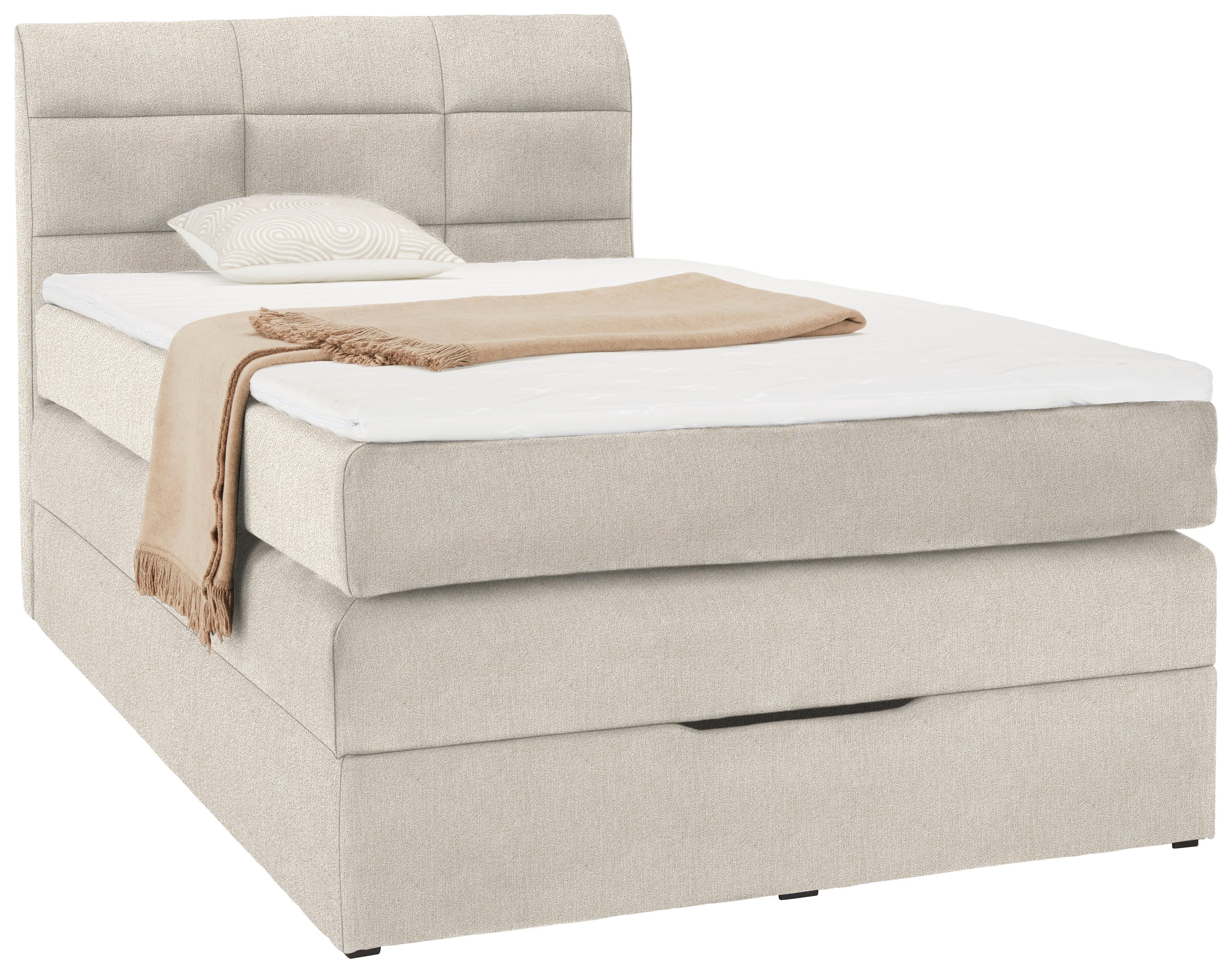 Boxspringbett Beige Ca. 120x200cm - Beige, Textil (120/200cm) - Mömax