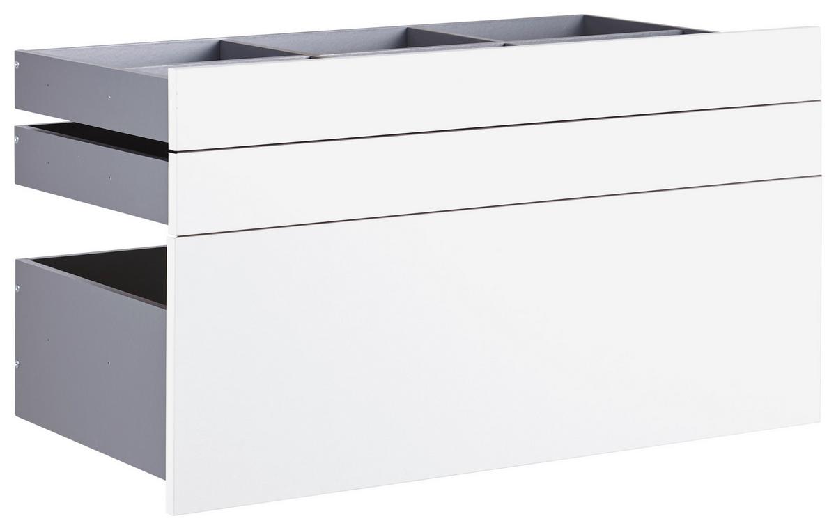 Set Predalov Unit Bele Barve - bela, Moderno, leseni material (91/50,3/47cm) - Based