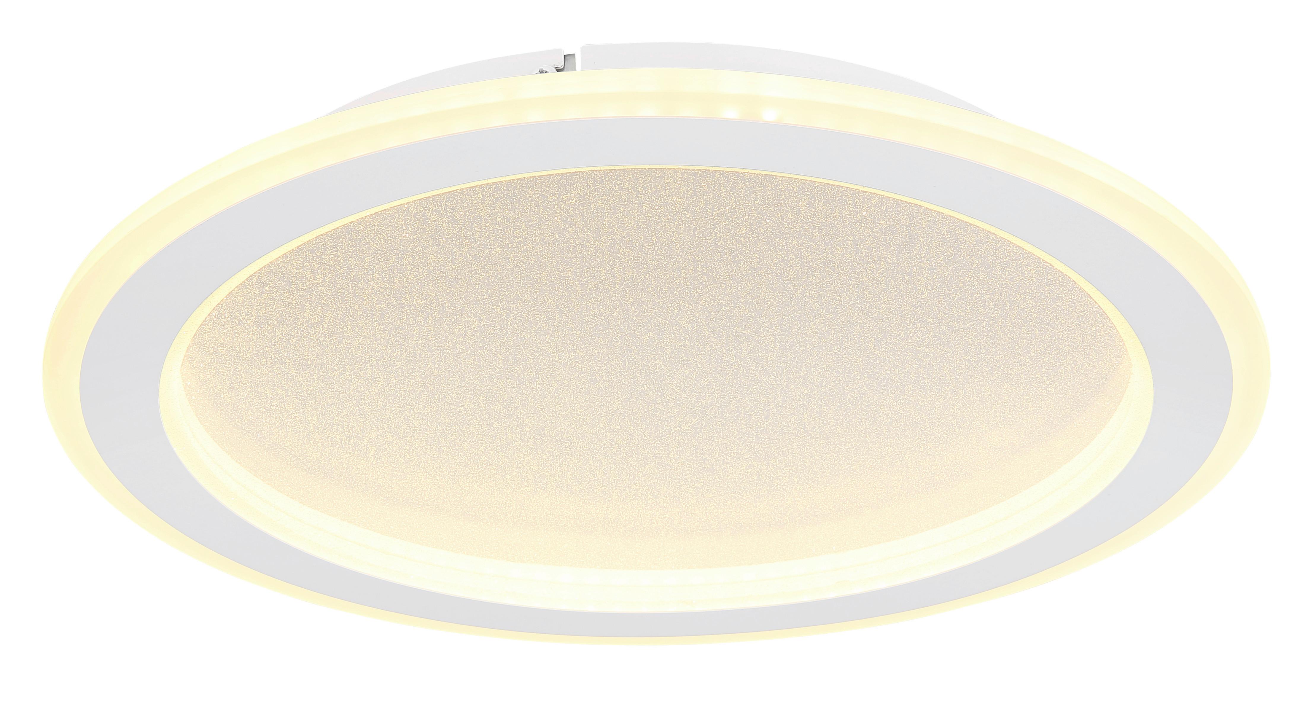 Stropna Led-svetilka Tini, S Sijalko - bela/opal, Konvencionalno, kovina/umetna masa (40/5cm) - Globo
