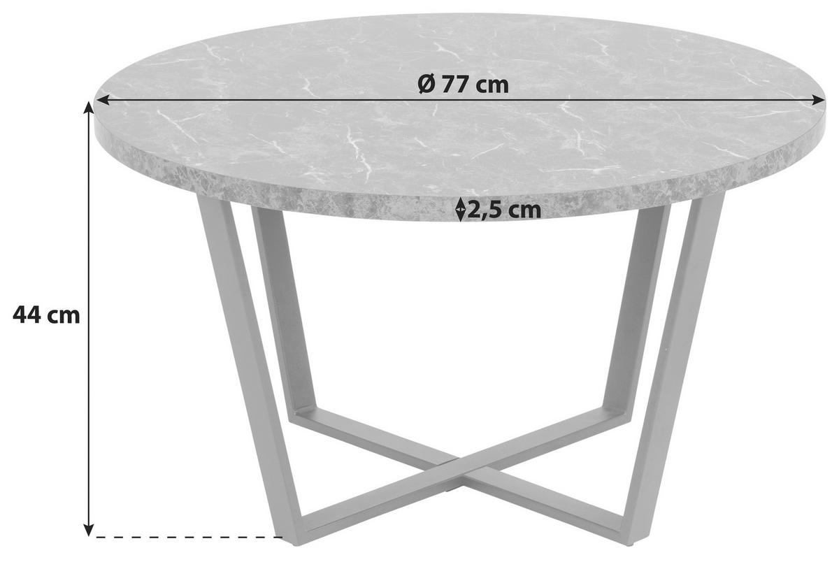STOLIK KAWOWY AMBLE - czarny/brązowy, Trend, materiał drewnopochodny/metal (77/77/44cm) - MID.YOU