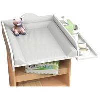 Previjalni Nastavek Malira L, Bela - bela, Basics, leseni material (81/15/72cm) - MID.YOU