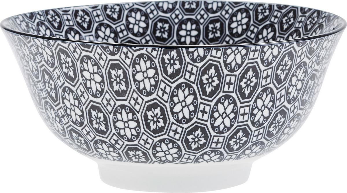 Mélytányér Shiva - fekete/fehér, Lifestyle, kerámia (21/8cm) - Modern Living