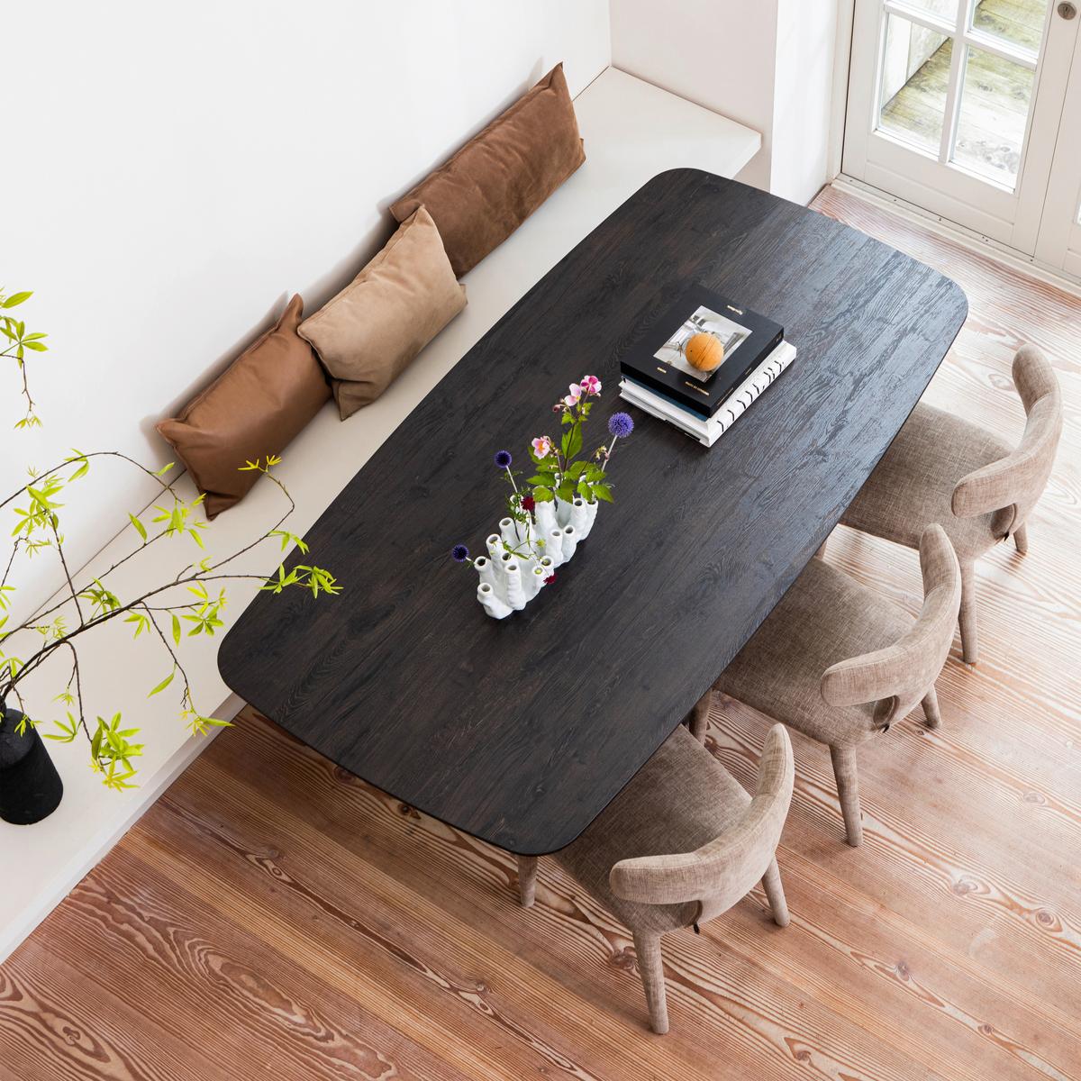 Esstisch Leah Dunkelbraun - Dunkelbraun, Design, Holzwerkstoff (200/105/76cm) - Livetastic