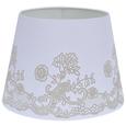 Leuchtenschirm Camilla in Weiß - Weiß, ROMANTIK / LANDHAUS, Textil/Metall (25-35/25cm) - MÖMAX modern living