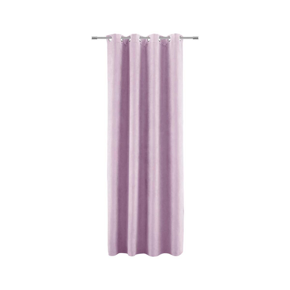 Ösenvorhang Velours ca. 140x245cm - Flieder, KONVENTIONELL, Textil (140/245cm) - Modern Living