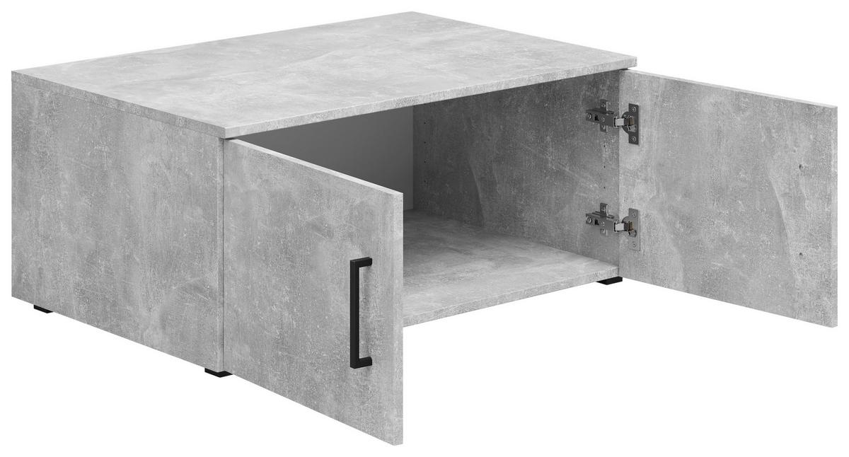 Aufsatzschrank Multistauraum Betonoptik - Schwarz/Grau, MODERN, Holzwerkstoff/Kunststoff (80/35/52cm) - Mömax